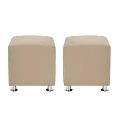 BODEVIR - Set Pouf Cali 1C Felpa 12 Beige