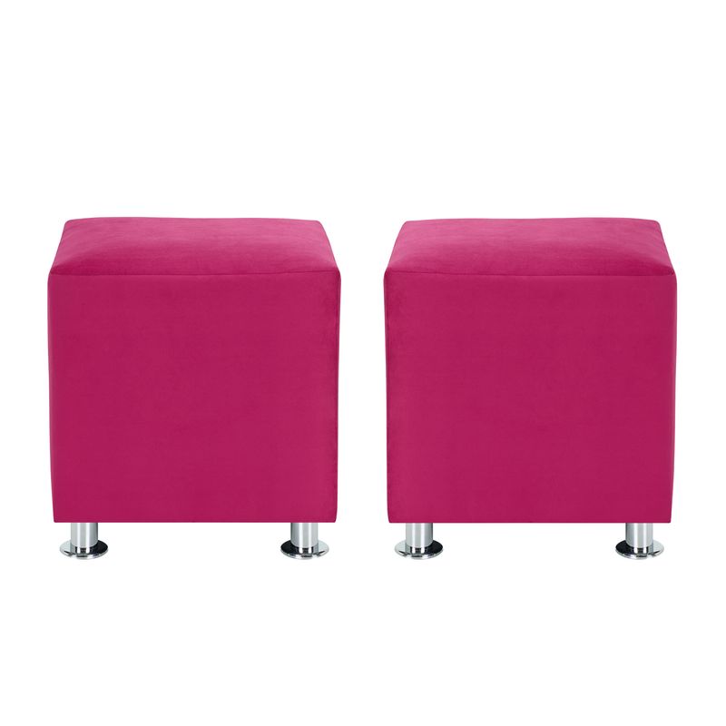BODEVIR - Set Pouf Cali 1C Felpa 12 Burdeo