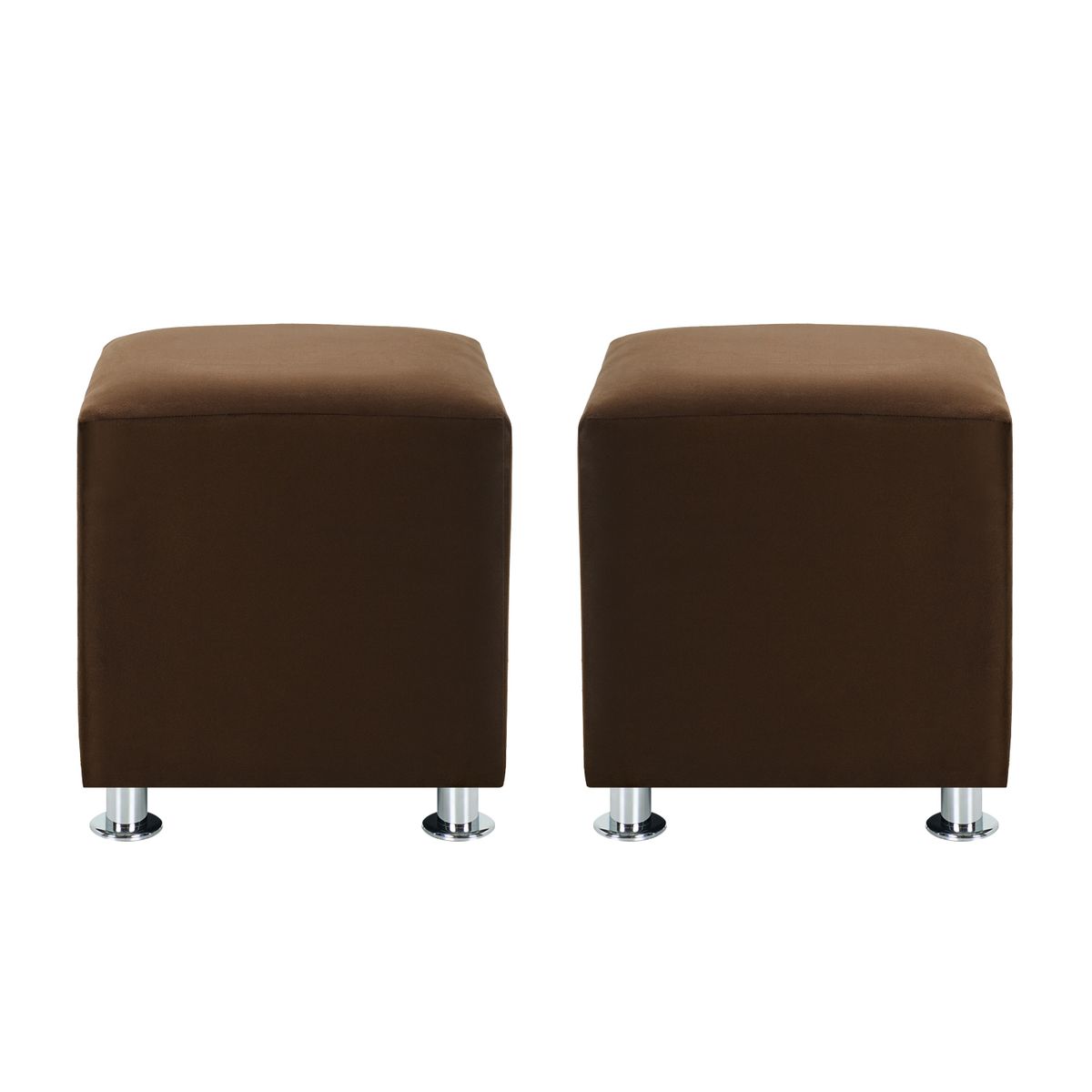 BODEVIR - Set Pouf Cali 1C Felpa 12 Chocolate