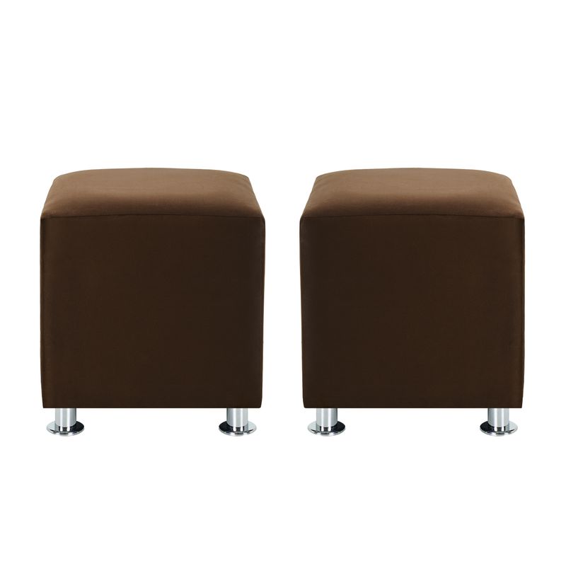 BODEVIR - Set Pouf Cali 1C Felpa 12 Chocolate