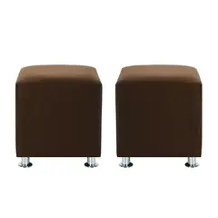 BODEVIR - Set Pouf Cali 1C Felpa 12 Chocolate