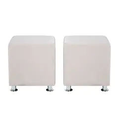 BODEVIR - Set Pouf Cali 1C Felpa 12 Crudo