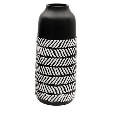 Imagen 2 del producto Set 2 jarrones de cerámica diseño espiga negra