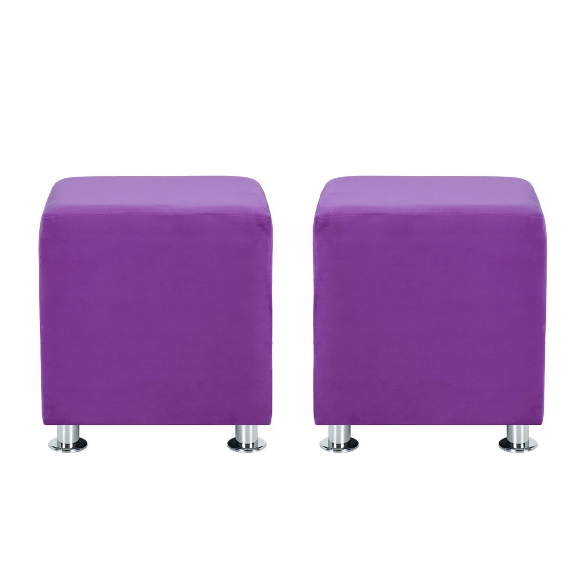 BODEVIR - Set Pouf Cali 1C Felpa 12 Morado
