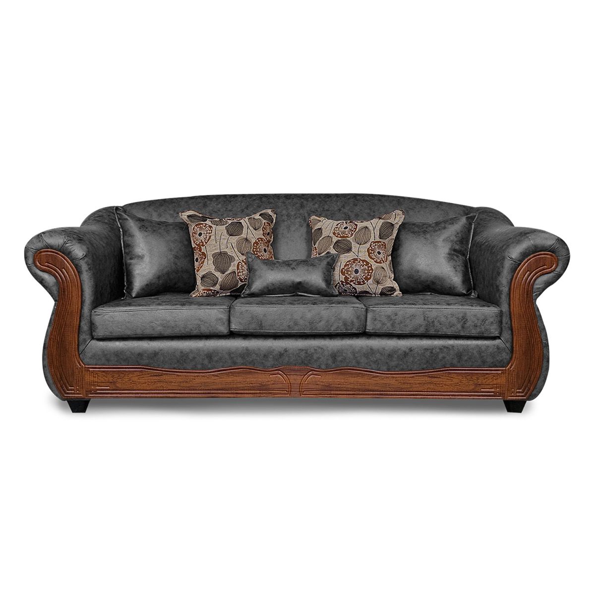 ADONIS LEUDH - Sofá 3 Cuerpos Estambul Envejecido Extra Grande Gris X