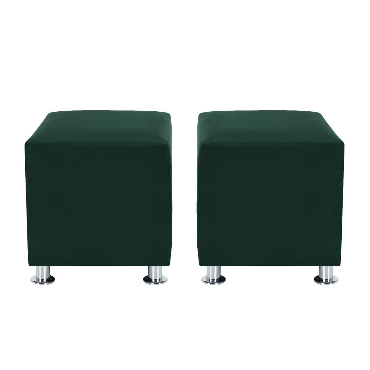 BODEVIR - Set Pouf Cali 1C Felpa 12 Verde Botella