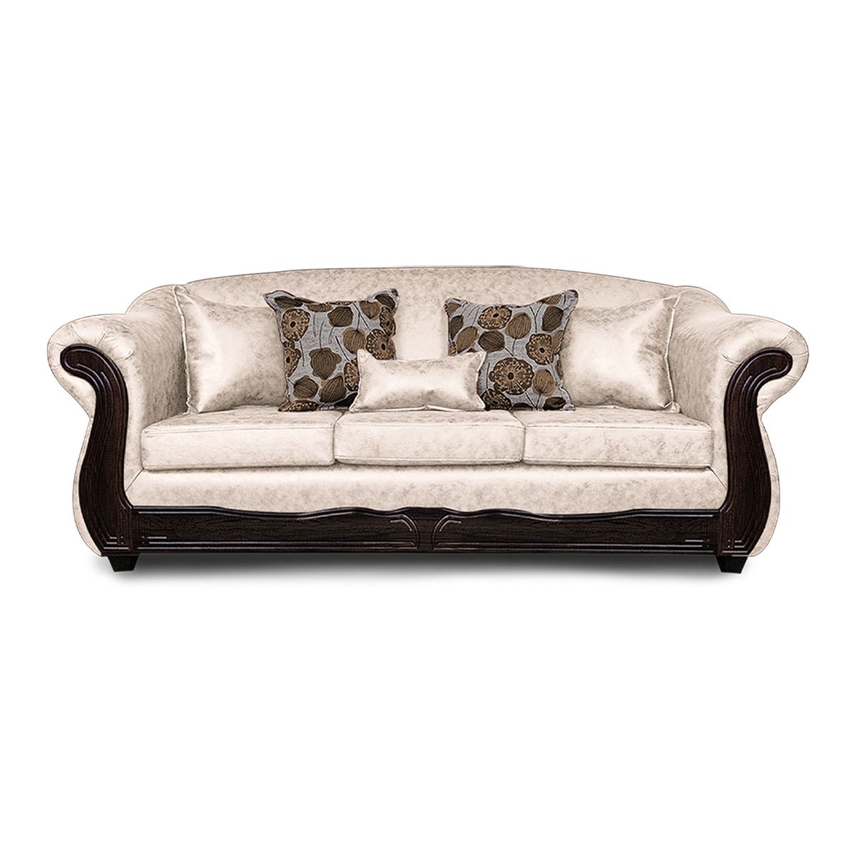 ADONIS LEUDH - Sofá 3 Cuerpos Estambul Envejecido Extra Grande Blanco