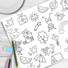 LAFANTINA - INDIVIDUALES DE PAPEL REUTILIZABLES EN BLANCO Y NEGRO PARA PINTAR