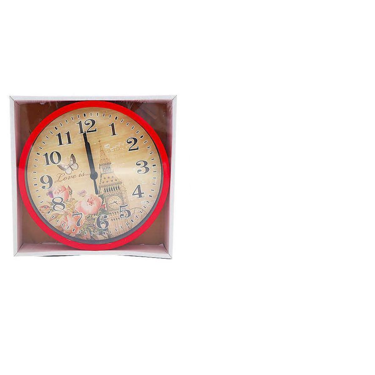 GENERICO - Reloj De Pared Diseños Rojo