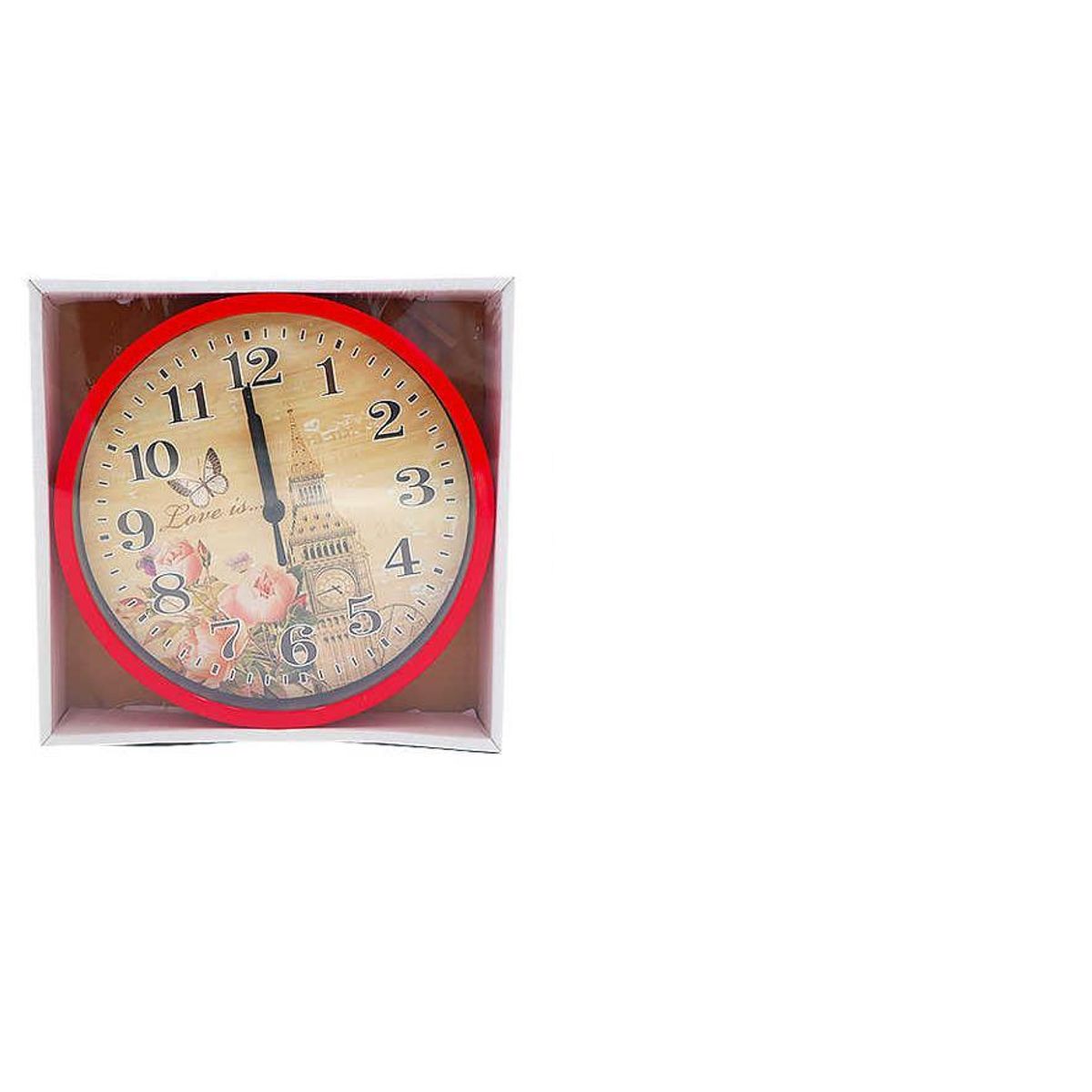 GENERICO - Reloj De Pared Diseños Rojo