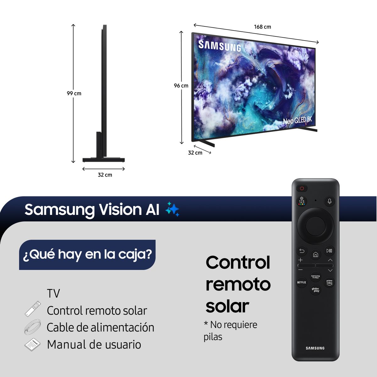 SAMSUNG - 75 Neo QLED 8K QN900F Vision AI Smart TV 2025