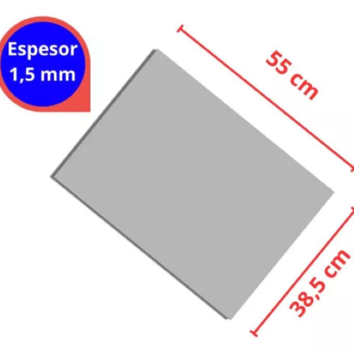 GENERICO - Pack 5 Pliegos De Cartón Piedra 1,5 mm Grande 38,5 X 55 cm