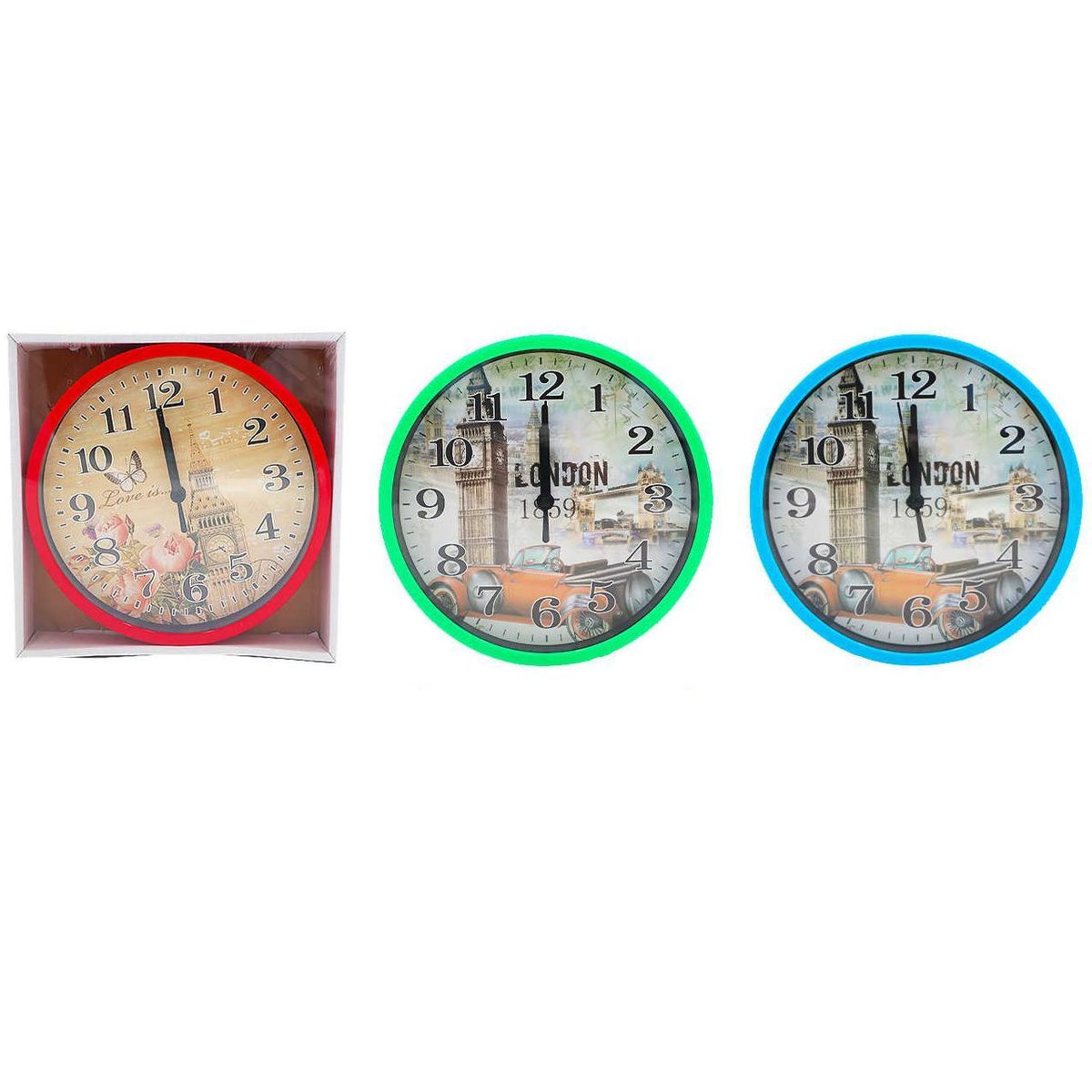 GENERICO - Reloj De Pared Diseños Verde