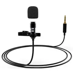FIFINE - Microfono Profesional de Solapa C2 Lavalier - Negro