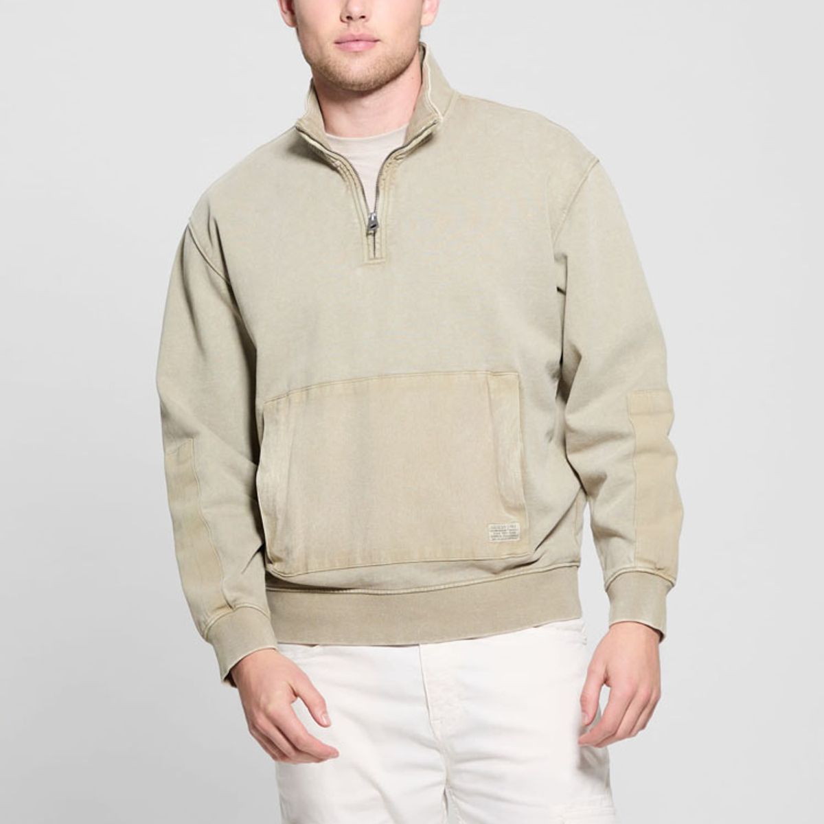 GUESS - Poleron Eco Tyler Zip Wshd Swtshirt Gris Guess