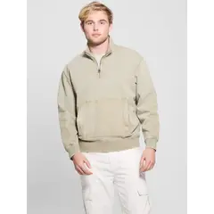 GUESS - Poleron Eco Tyler Zip Wshd Swtshirt Gris