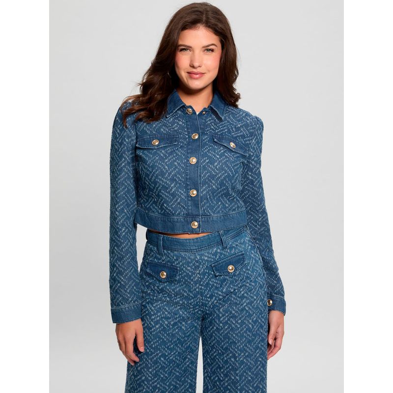 GUESS - Chaqueta Gilly Jacket Azul Guess