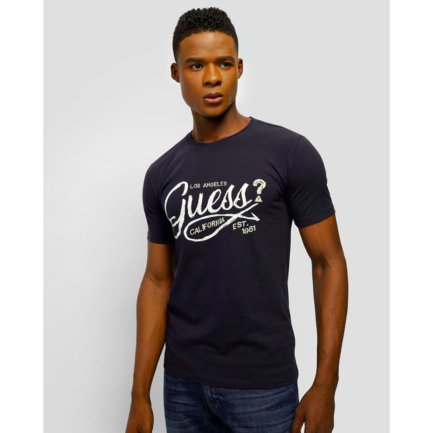 Camiseta Guess Hombre Polera Guess Negra Mujer Guess Camiseta