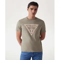 GUESS - Polera Ss Cn Triangle Tee Café