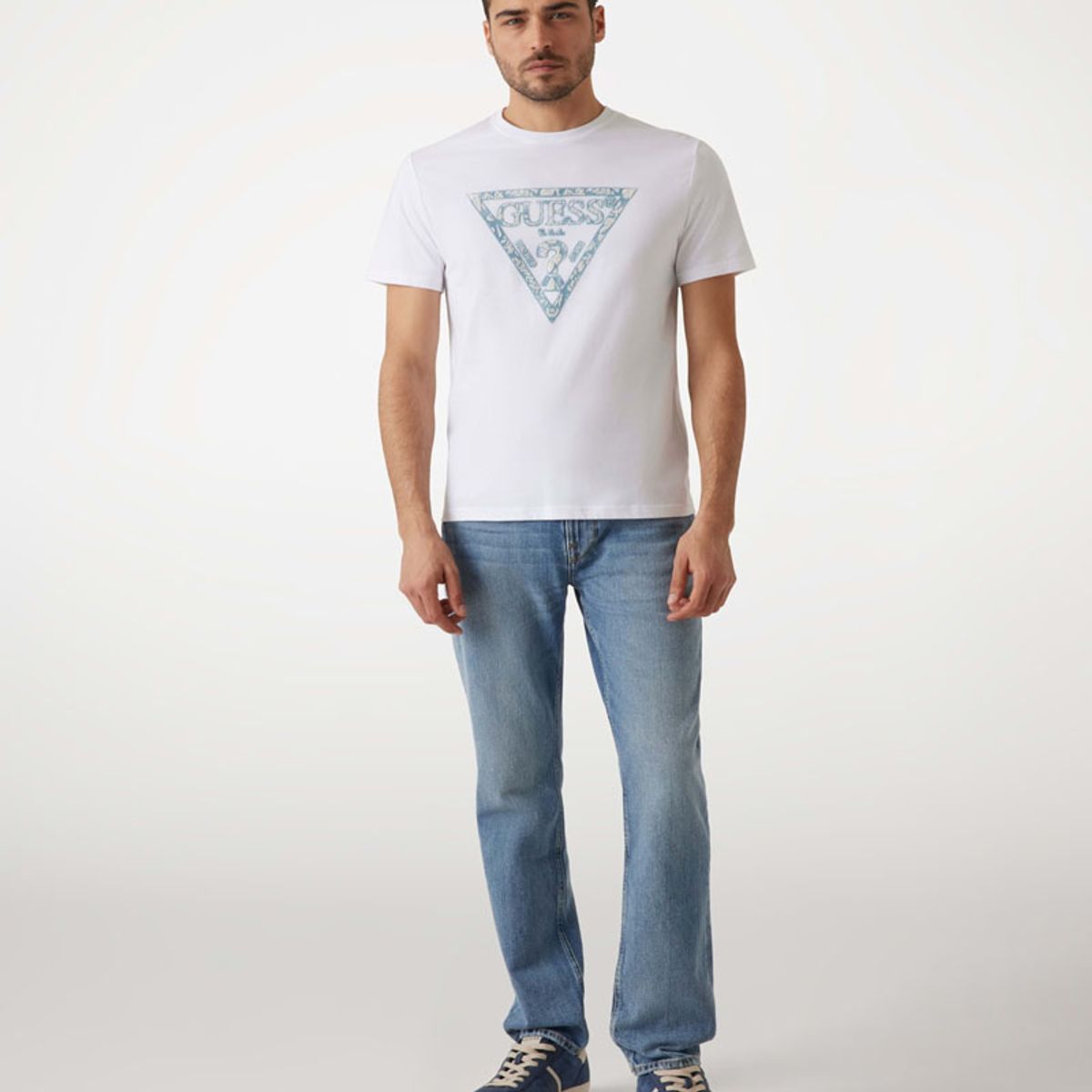 GUESS - Polera Ss Cn Triangle Tee Blanco Guess