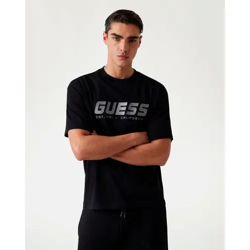 GUESS - Polera Ss Cn Planisphere Tee Negro