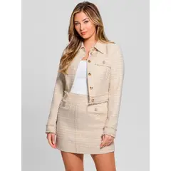 GUESS - Chaqueta Daphnee Cropped Jacket Beige