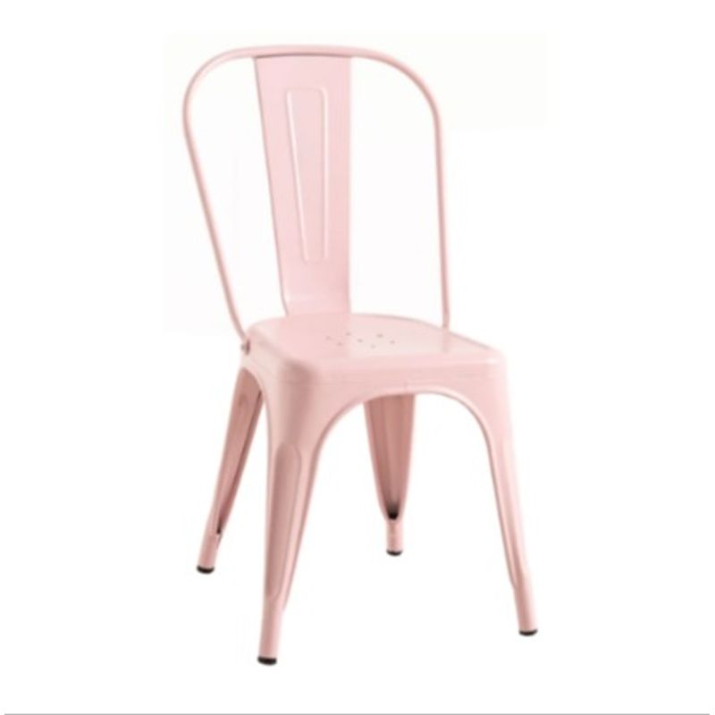 GENERICO - Silla tolix metálico para comedor - Rosado