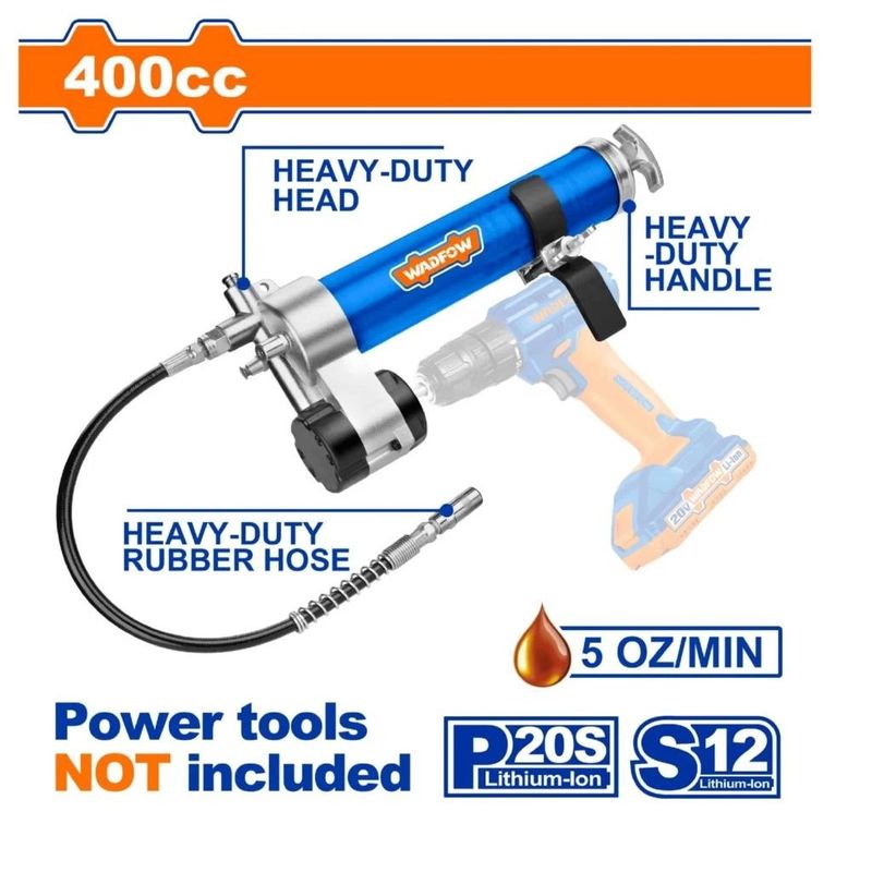 WADFOW - Pistola Engrasadora Para Taladro Inalambrico 400 Cc Wadfow
