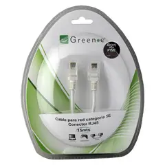 GREEN E - Cable de red RJ45 Ethernet de 15 metros