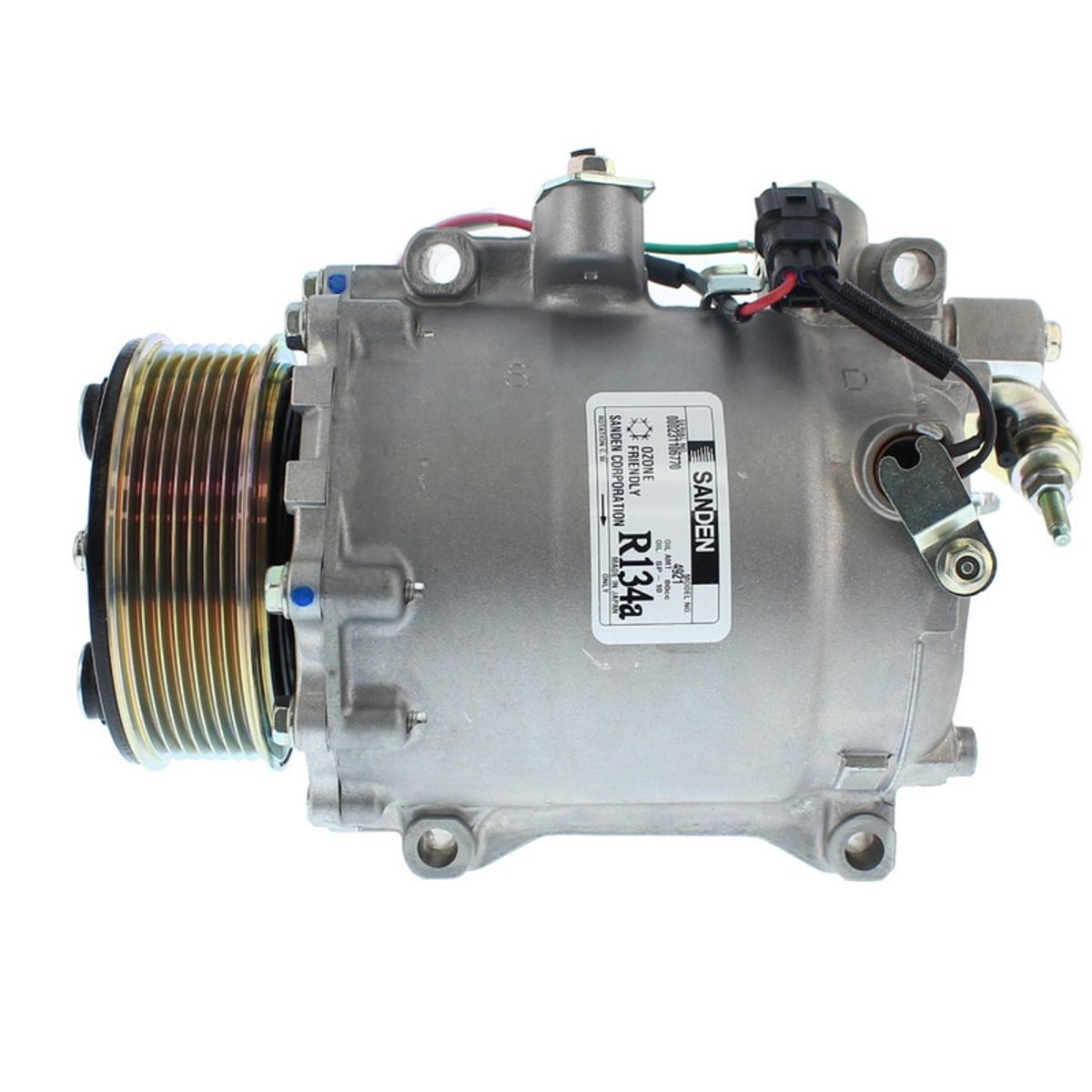 SANDEN - Compresor de AC TRSE09 7PK 12V 106MM OE 3752 SANDEN.