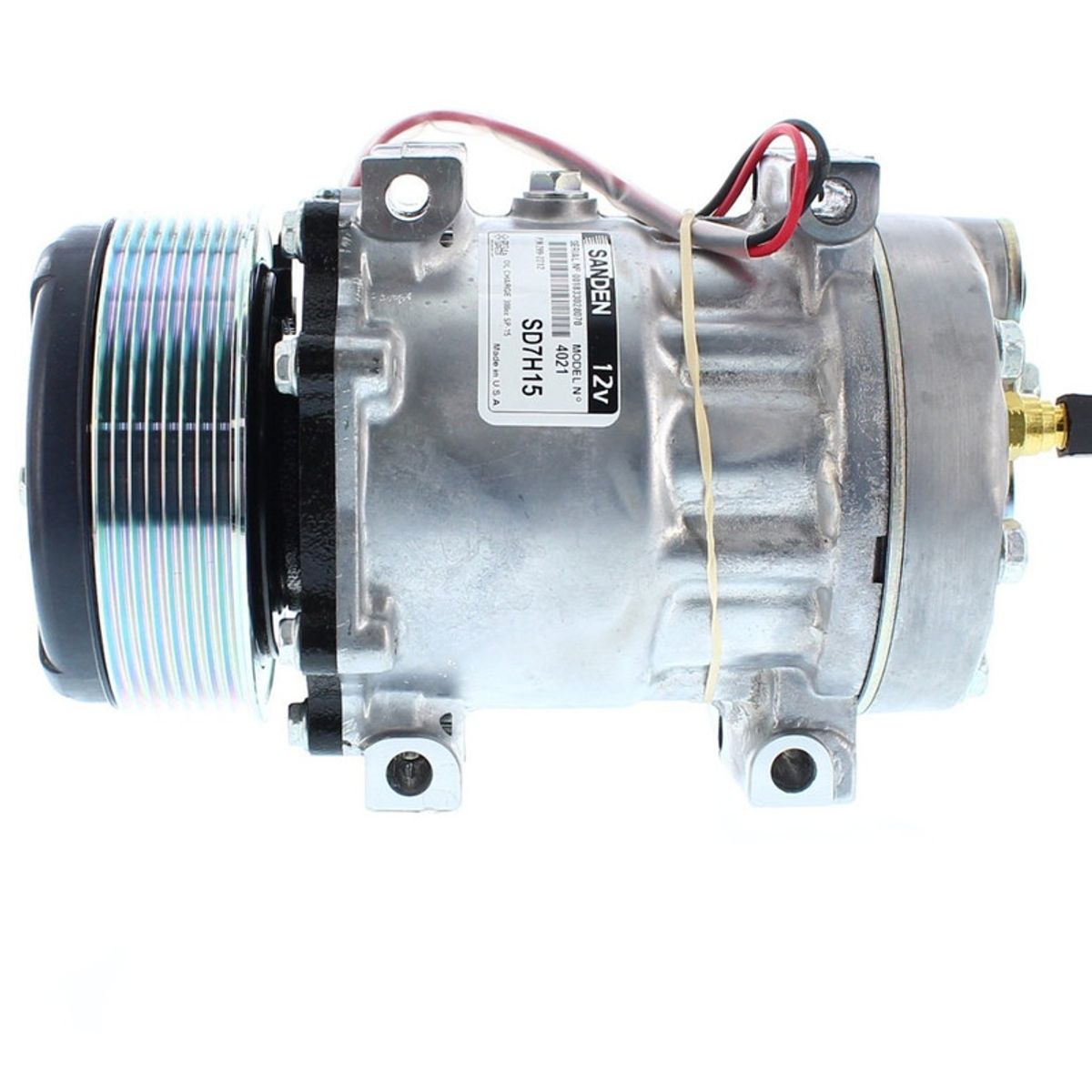 SANDEN - Compresor de AC 7H15 8PK 12V 119MM TAPA GK OE 4021 SANDEN.