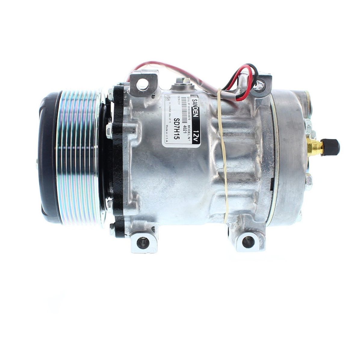 SANDEN - Compresor de AC 7H15 8PK 12V 119MM TAPA GK OE 4021 SANDEN.