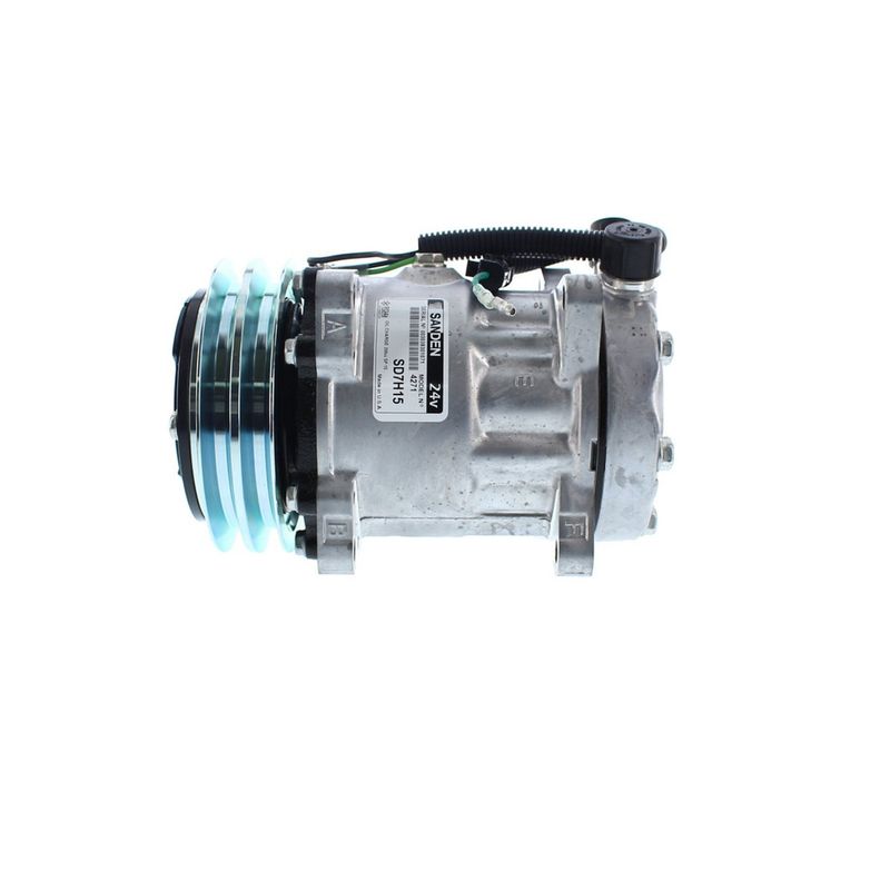 SANDEN - Compresor de AC SD7H15 2A 24V 132MM TAPA JD EO 4271 SANDEN