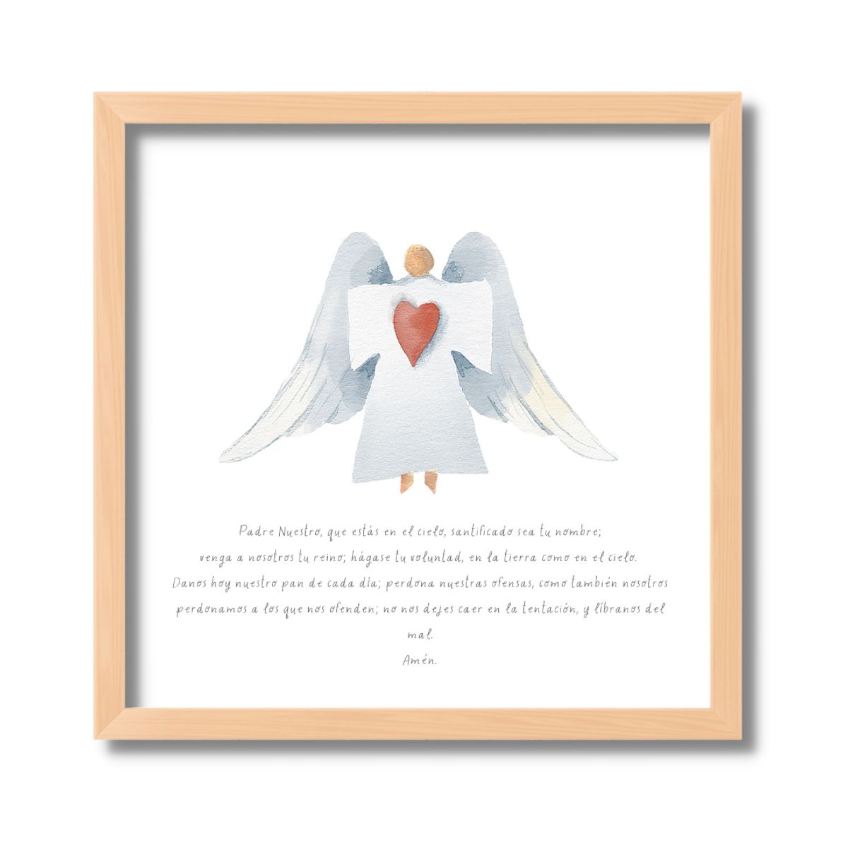 LAFANTINA - CUADRO RELIGIOSO ÁNGEL Y ORACIÓN PADRE NUESTRO