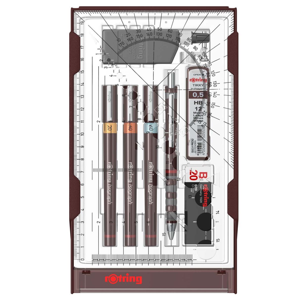 ROTRING - Set de Tiralíneas Isograph Rotring College (0.2-0.4-0.6 mm)