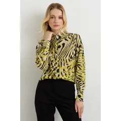 ASH - Blusa Manga Larga Amarillo Mujer