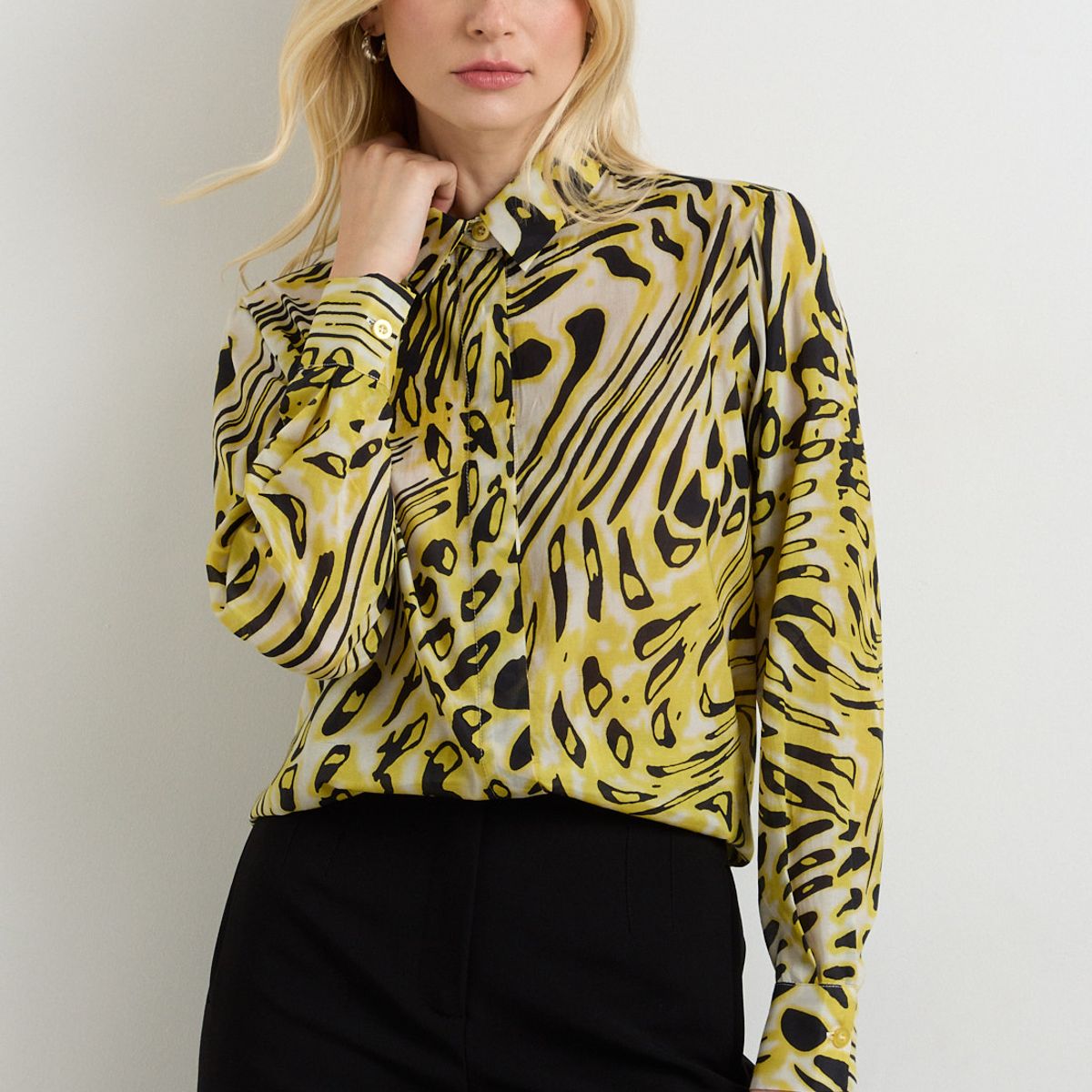 ASH - Blusa Manga Larga Amarillo Mujer Ash