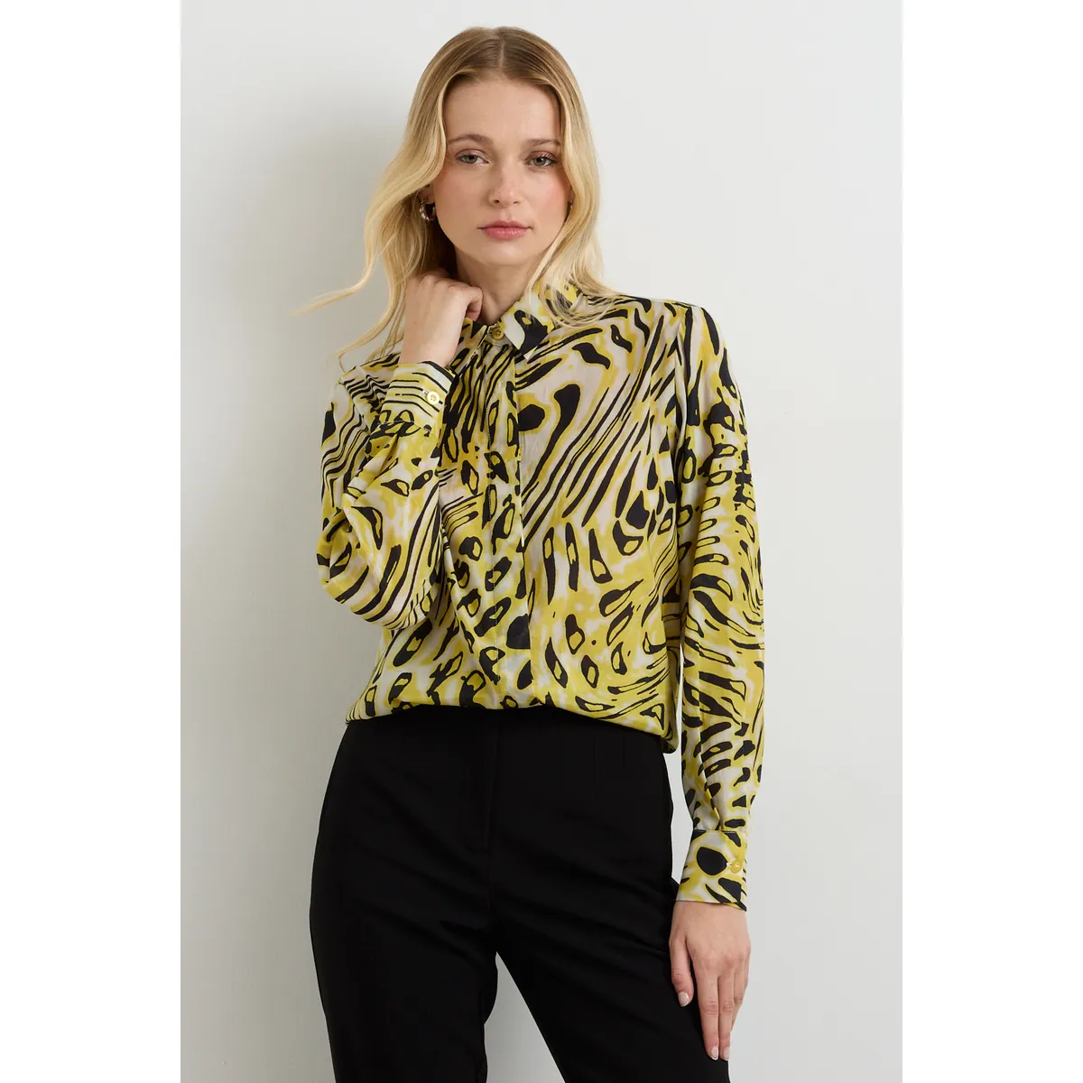 ASH - Blusa Manga Larga Amarillo Mujer Ash
