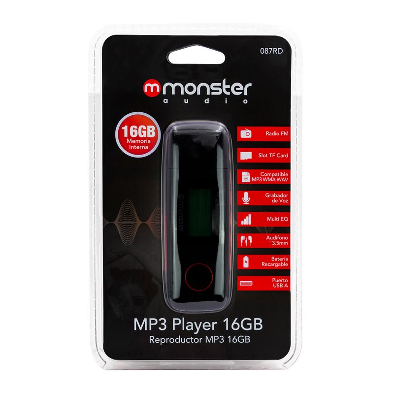 MONSTER - Reproductor Mp3 16GB MONSTER AUDIO