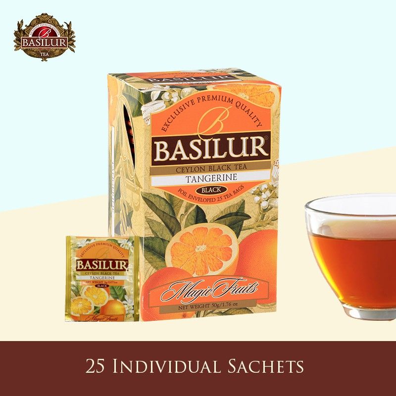 BASILUR - Té Negro ceylon - Frutal Tangerine  Magic Fruit Basilur