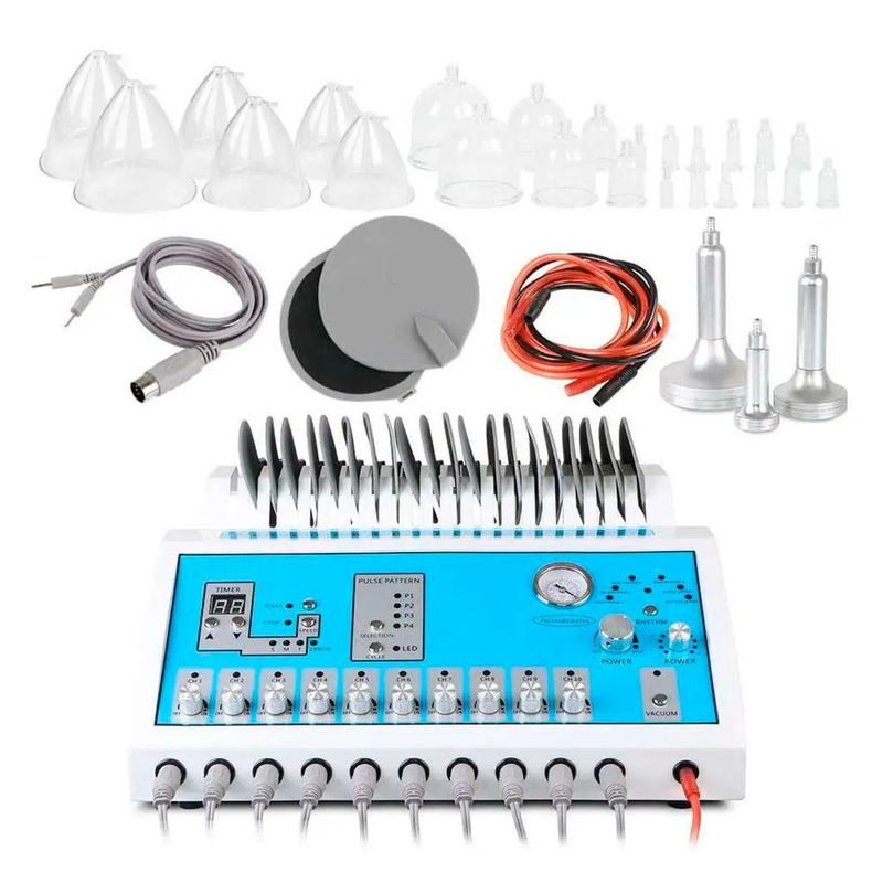 GENERICO - Electroestimulador Ondas Rusas con Vacuum 2 en 1 - Blanco