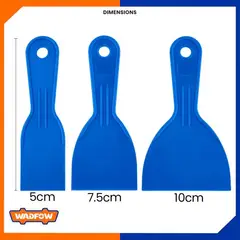 WADFOW - Set De Espatulas Plasticas 3 Piezas 50, 75, 100 Mm Wadfow.