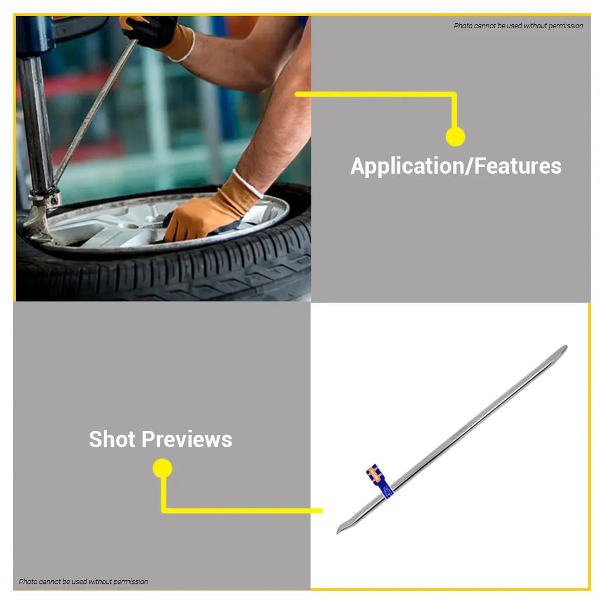 WADFOW - Barra Desmontadora De Neumaticos 24 Pulgadas Wadfow.