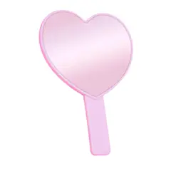 BEAUTY CREATIONS - Espejo De Mano En Forma De Corazón Rosa