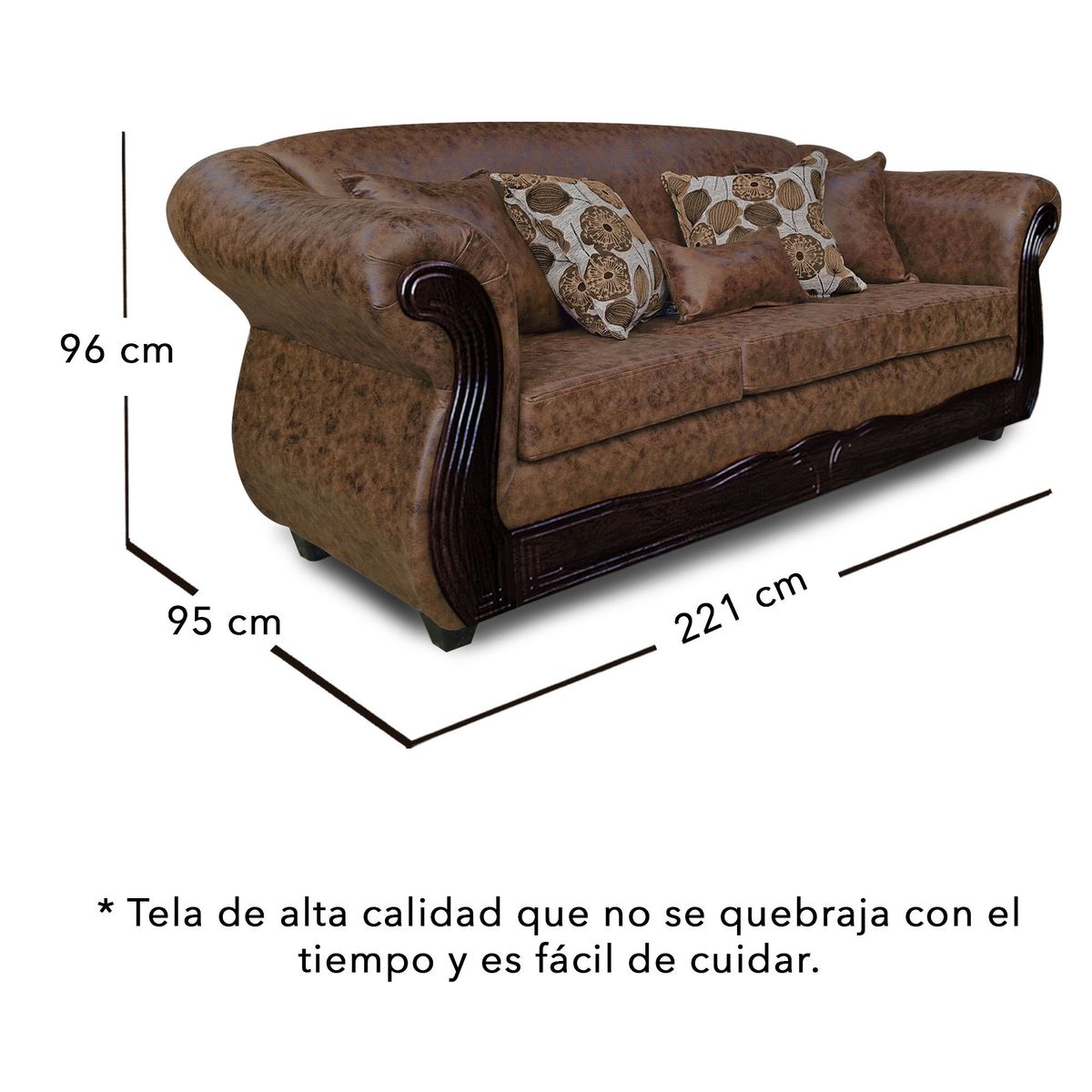 ADONIS LEUDH - Living 3+2+1 Estambul Envejecido Extra Grande Café Claro