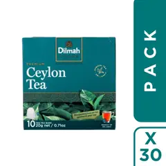 DILMAH - Pack 30 un. Te Negro Ceylon Pure 10 bolsitas c/u.