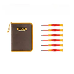 INGCO - Set Desatornillador De Precision Aislado Vde 6 Piezas