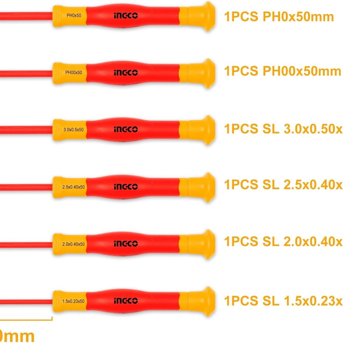 INGCO - Set Desatornillador De Precision Aislado Ingco Vde 6 Piezas
