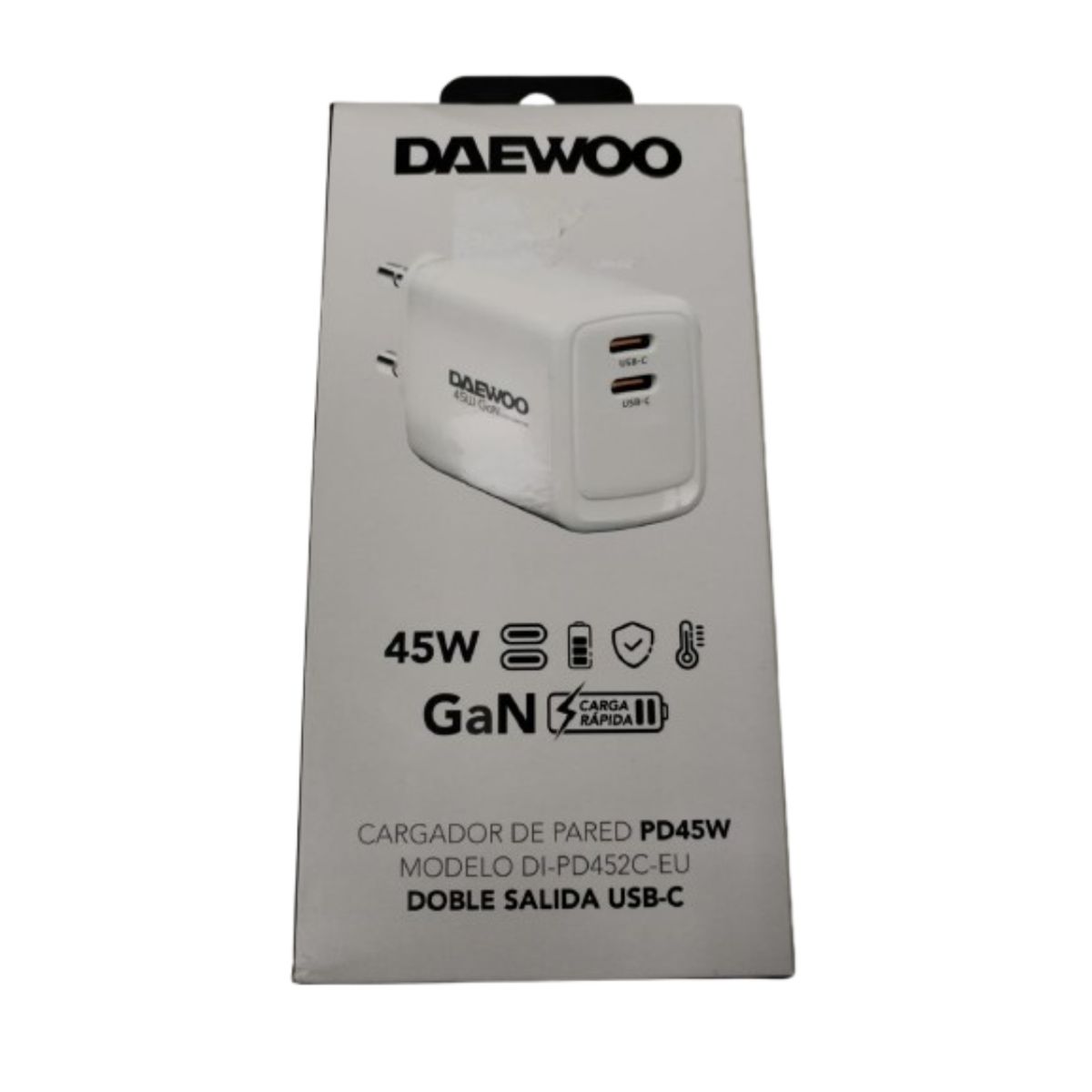 DAEWOO - CARGADOR DAEWOO USB PD45W DI-PD452C-EU SALIDA USB-C
