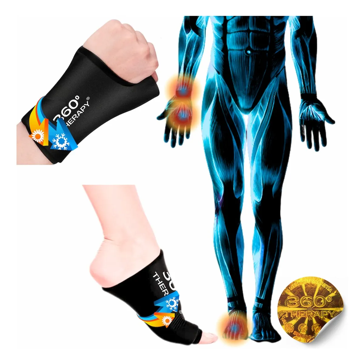 360 THERAPY - Compresa De Gel Para Manos Y Pies Calidad 360° Therapy®